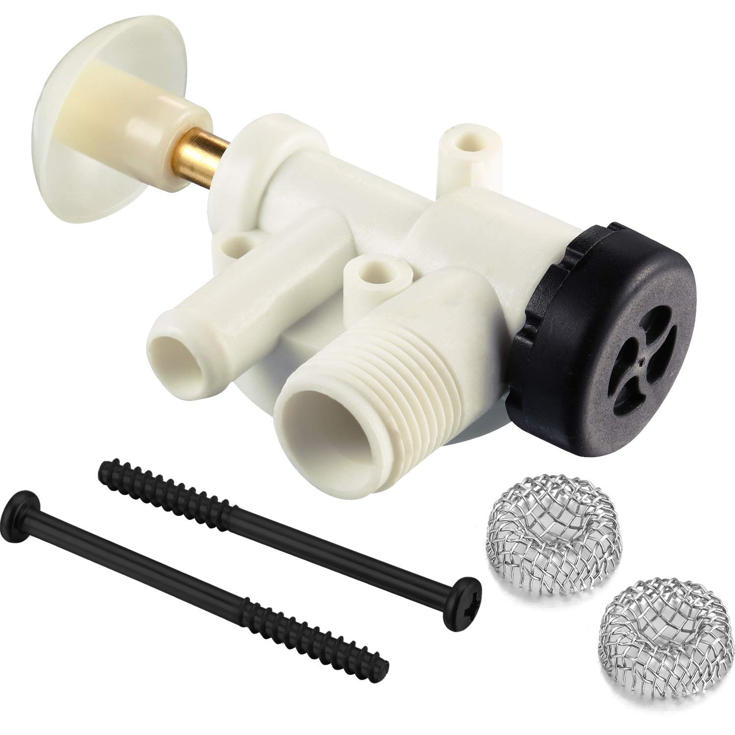 385314349 Toilet Water Valve Assembly RV Camper Trailer Toilet Repair Kit Compatible with Sealand Ecovac Vacuflush Flush Toilets Replacement for Foot Pedal Toilets Except 300 310 320 Model