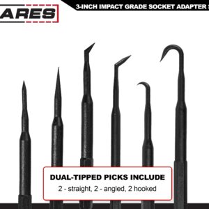 ARES 16003-6-Piece Non-Marring Pick and Prybar Set - Protects Fasteners, O-Rings, Seals, Gaskets, and Trim on Automotive and Electronics Applications During Use