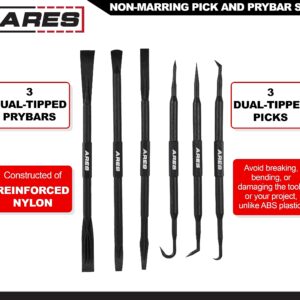 ARES 16003-6-Piece Non-Marring Pick and Prybar Set - Protects Fasteners, O-Rings, Seals, Gaskets, and Trim on Automotive and Electronics Applications During Use