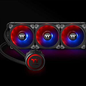 Thermaltake Floe DX 360mm, Dual Ring LED, 16.8 Million Color Software Enabled (TT RGB Plus/Alexa/Razer Chroma), AMD (AM5/AM4)/Intel (LGA 2066/1200), AIO CPU Liquid Cooler CL-W256-PL12SW-B