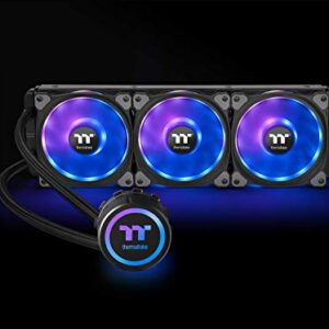 Thermaltake Floe DX 360mm, Dual Ring LED, 16.8 Million Color Software Enabled (TT RGB Plus/Alexa/Razer Chroma), AMD (AM5/AM4)/Intel (LGA 2066/1200), AIO CPU Liquid Cooler CL-W256-PL12SW-B