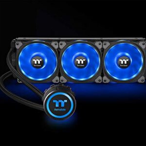 Thermaltake Floe DX 360mm, Dual Ring LED, 16.8 Million Color Software Enabled (TT RGB Plus/Alexa/Razer Chroma), AMD (AM5/AM4)/Intel (LGA 2066/1200), AIO CPU Liquid Cooler CL-W256-PL12SW-B