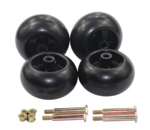 antanker lawn mower deck wheels 753-04856a fits for cub cadet rzt50 rzt54 lt1050 734-3058 deck rollers gauge wheel replace for craftsman husq jd am116299 m111489 4 packs