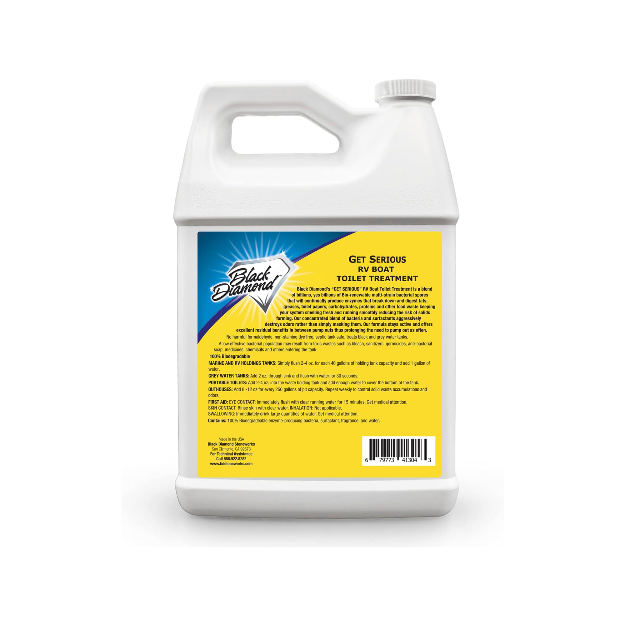 Black Diamond Stoneworks GET SERIOUS RV,Boat,Camper Chemical Toilet Holding Tank Treatment&Deodorizer.Works Faster Than Tablets or Packs in Grey&Black Water. Concentrated with Stress Relief Fragrance