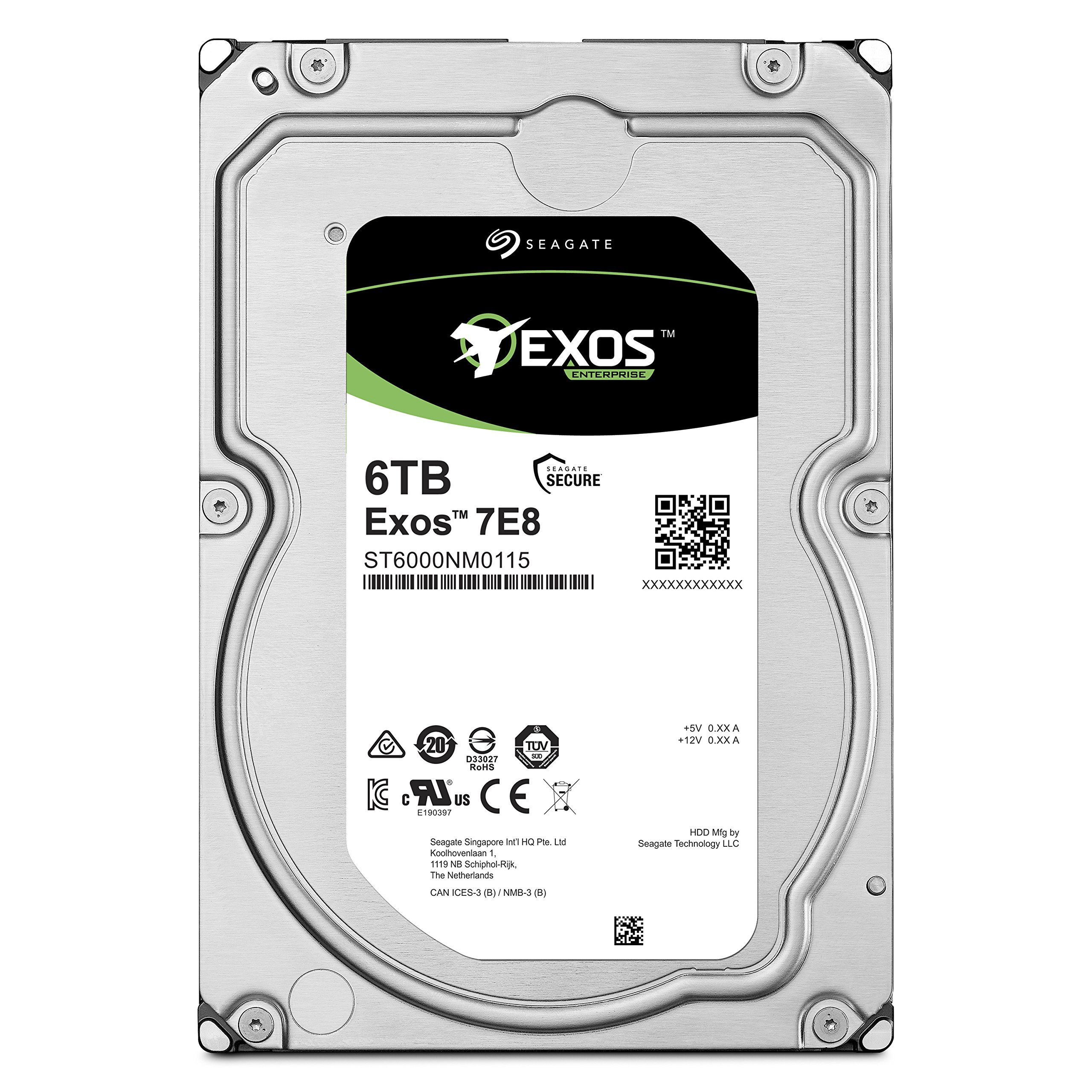 Seagate Exos 7E8 6TB 512e SATA 256MB Cache 3.5-Inch Enterprise Hard Drive (ST6000NM0115) (Renewed)