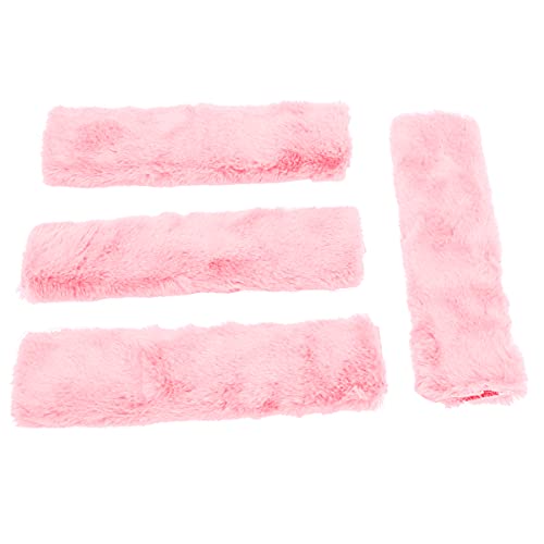 4Pack Seat Belt Covers for Adults and Kids,Car Seatbelt Shoulder Pads,Pregnancy Seat Belt Cover,Super Soft Fur Protect Neck and Shoulder for Kids,Adults Car Seats Accessories (Pink)