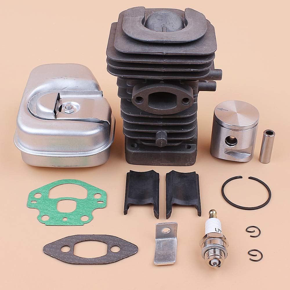 Corolado Spare Parts, 39mm Cylinder Piston Muffler Gasket Kit for Husqvarna 235 236 236E 240 240E Chainsaw Engine Motor Parts 10mm Pin 545050417