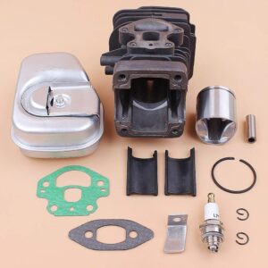 Corolado Spare Parts, 39mm Cylinder Piston Muffler Gasket Kit for Husqvarna 235 236 236E 240 240E Chainsaw Engine Motor Parts 10mm Pin 545050417