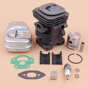 Corolado Spare Parts, 39mm Cylinder Piston Muffler Gasket Kit for Husqvarna 235 236 236E 240 240E Chainsaw Engine Motor Parts 10mm Pin 545050417