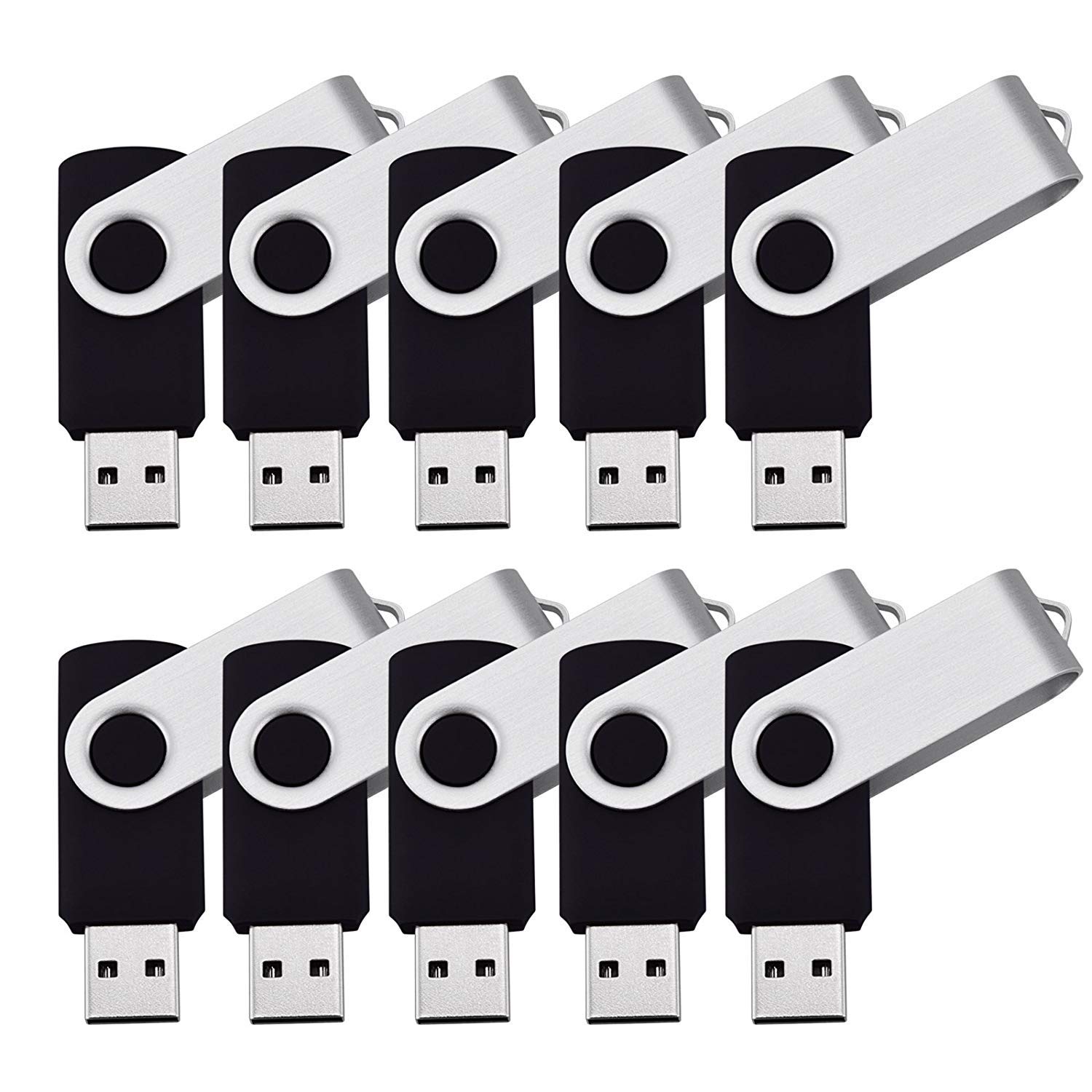 Flash Drive Bulk USB Drives 20pcs 128MB USB Flash Drives Flash Drive Thumb Drive Bulk Flash Drives Swivel USB 2.0 (128MB, 20PCS, Black) (128MB*20pcs)
