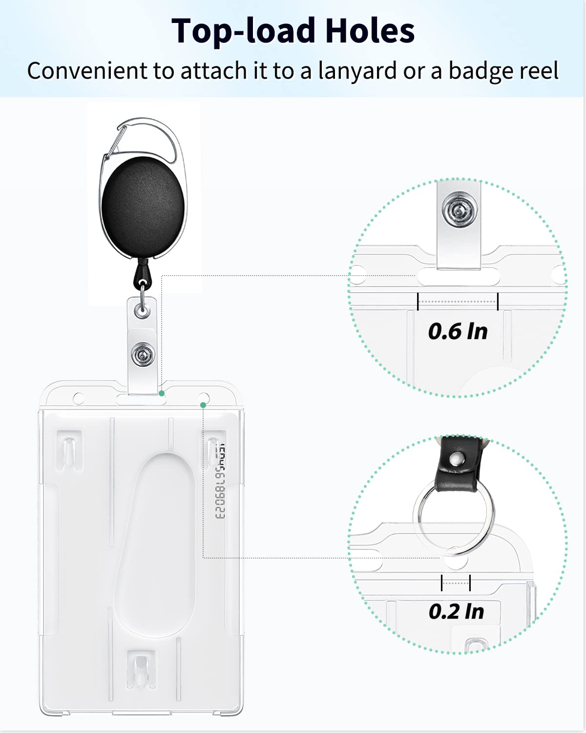 Pawfly 5 Pack Vertical 2-Card Badge Holder with Thumb Slot Hard Transparent PC Case Protector for Office School IDs Credit Cards Driver’s Licenses and Passes