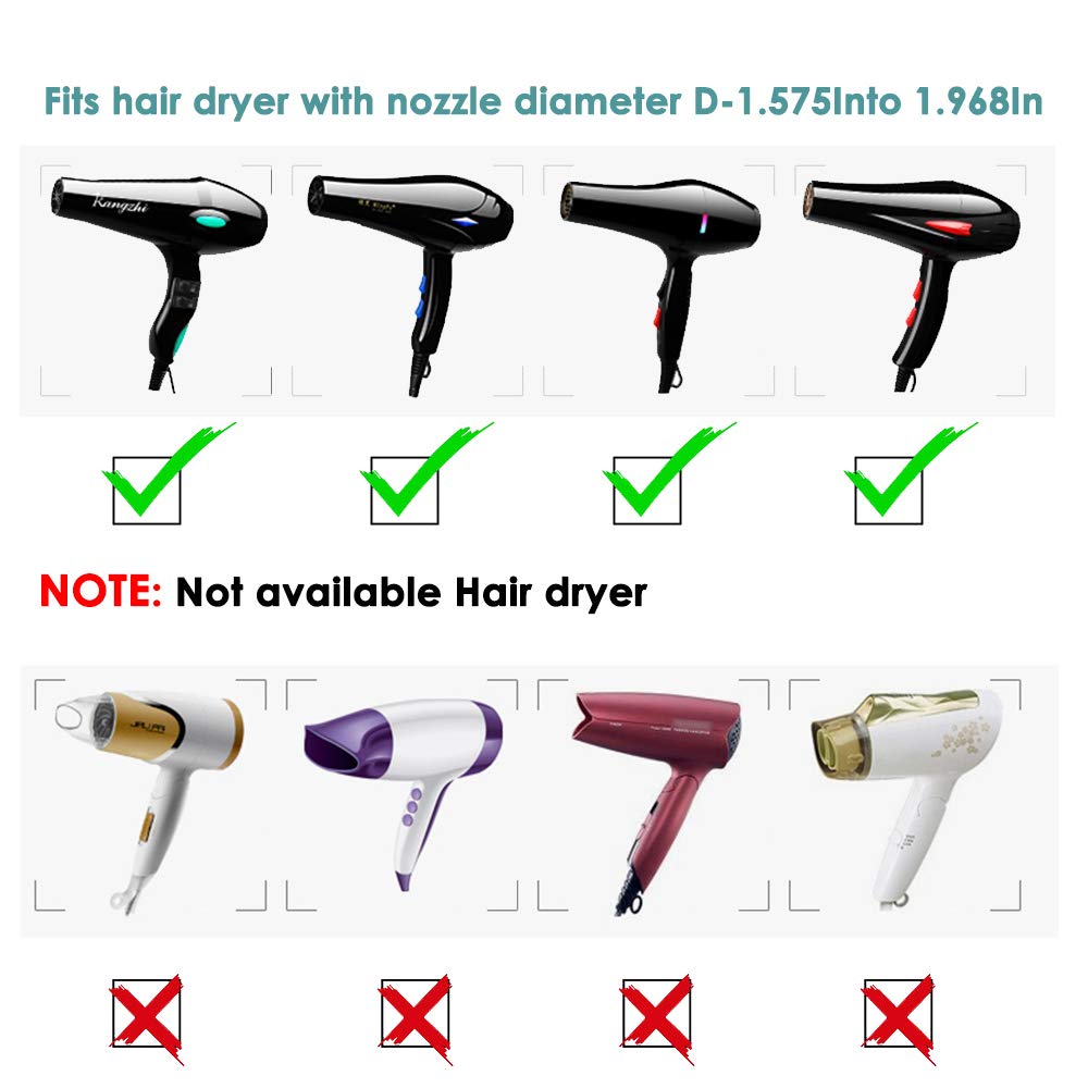 Collapsible Hair Dryer Diffuser + Scalp Massager Shampoo Brush- Silicone Blow Dryer Diffuser Attachment - Lightweight Portable Hair Diffuser