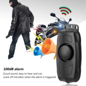 100dB Bike Alarm with Remote, Wireless Anti Theft Vibration Security Motion Sensor Alarm for Bicycle Motorcycl with Adjustable Sensitivity