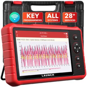 launch scanner crp909x elite obd2 scanner diagnostic tool, 2022 newest, 2-year updates ($200 value), 28+ services, all systems diagnostics, key programming, abs bleed, power balance, injector coding