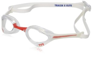 tyr tracer x elite race goggle- clear red navy, na