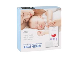 akoi heart real time baby care alarm system, baby monitoring sensor, breathing monitor, rollover monitor, diaper monitor