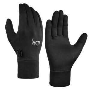 mcti glove liner touch screen lightweight for winter running texting