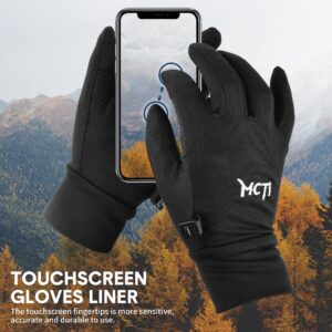 MCTi Glove Liner Touch Screen Lightweight for Winter Running Texting