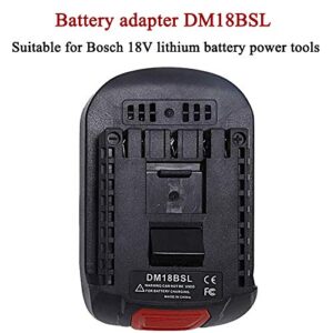 DM18BSL Battery Converter Adapter for Milwakee 18V M18 for Dewalt 20V DCB200 Li-ion Battery Used to for Bosch 18V BAT618 Lithium Battery