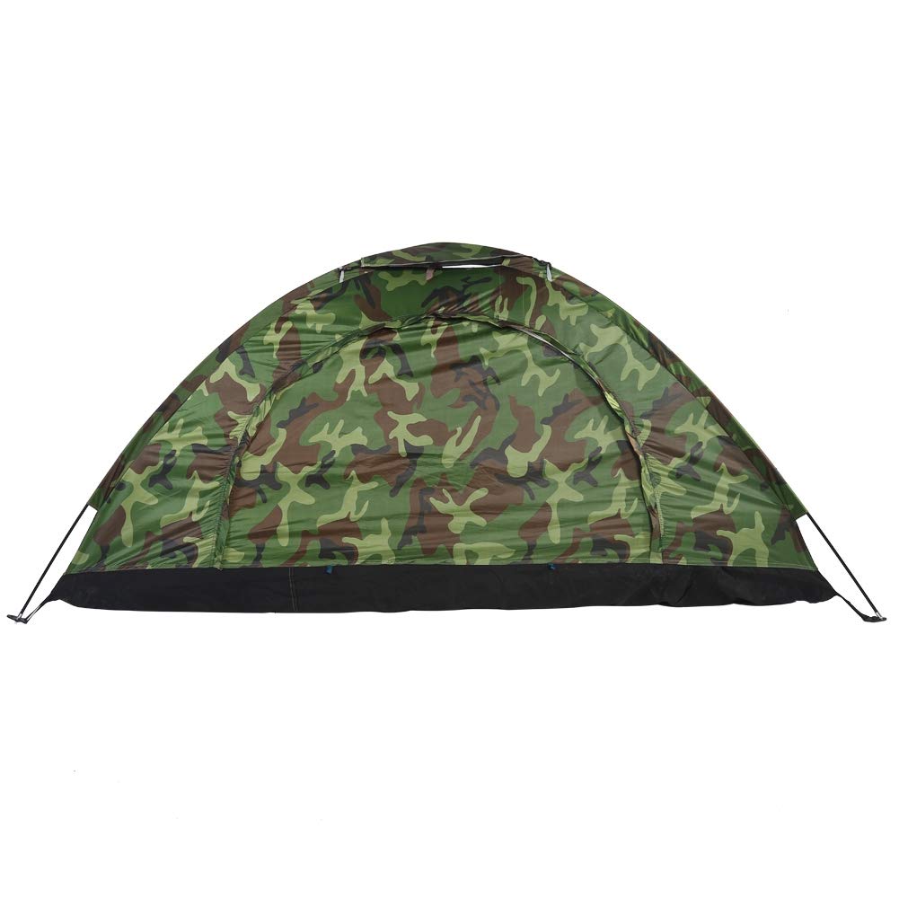 Single Camouflage Camping Tent, Outdoor Polyester One Person Tents Camping Waterproof Tent with Carry Bag Tents for Camping, Backpacking, Picnic,Hiking,Fishing