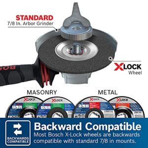 BOSCH TCWX1S450 4-1/2 In. x .045 In. X-LOCK Metal/Stainless Fast Cutting Abrasive Wheel 60 Grit Compatible with 7/8 In. Arbor Type 1A (ISO 41) for Applications in Metal, Stainless Steel Cutting