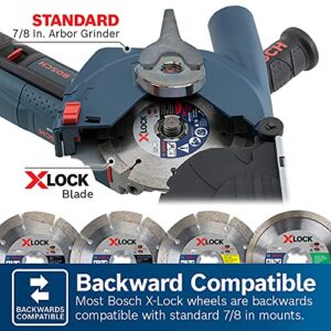 BOSCH DBX543S 5 In. X-LOCK Continuous Rim Diamond Blade Compatible with 7/8 In. Arbor for Application in Ceramic Tile, Slate