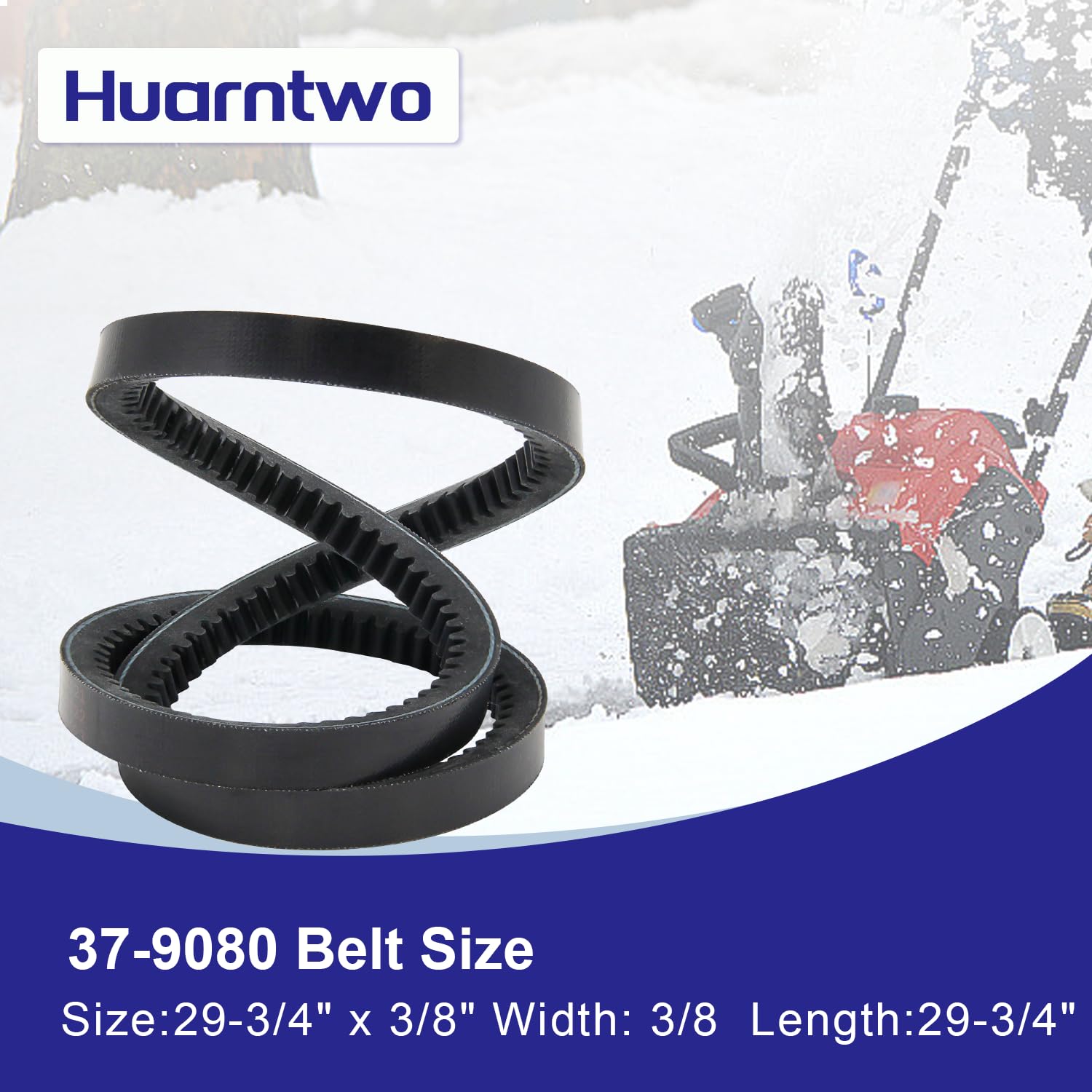 Huarntwo New Replacement 37-9080 Cogged Auger Drive Belt for Toro Snowblower