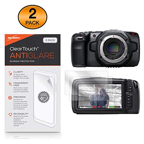 BoxWave Screen Protector Compatible with Blackmagic Pocket Cinema Camera 6K - ClearTouch Anti-Glare (2-Pack), Anti-Fingerprint Matte Film Skin