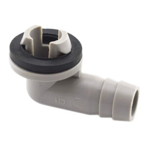 sdtc tech air conditioner ac drain hose elbow connector fitting condensate draining adapter part with rubber ring, 3/5 inch(15mm)