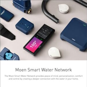 Moen 900-002 Flo Smart Water Monitor and Automatic Shutoff Sensor, Wi-Fi Connected Water Leak Detector for 1-1/4-Inch Diameter Pipe