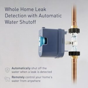 Moen 900-002 Flo Smart Water Monitor and Automatic Shutoff Sensor, Wi-Fi Connected Water Leak Detector for 1-1/4-Inch Diameter Pipe