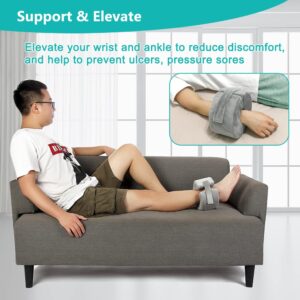 Foot Elevation Pillow Ankle Heel Elevator Wedge Foot Support Pillow Medical Ankle Cushion for Bed Sore Foot Pressure Ulcer Sleeping Feet Leg Rest Elevated Support Foam Surgery Recovery (Small, 1PCS)