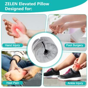 Foot Elevation Pillow Ankle Heel Elevator Wedge Foot Support Pillow Medical Ankle Cushion for Bed Sore Foot Pressure Ulcer Sleeping Feet Leg Rest Elevated Support Foam Surgery Recovery (Small, 1PCS)