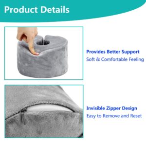 Foot Elevation Pillow Ankle Heel Elevator Wedge Foot Support Pillow Medical Ankle Cushion for Bed Sore Foot Pressure Ulcer Sleeping Feet Leg Rest Elevated Support Foam Surgery Recovery (Small, 1PCS)