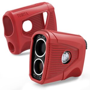 tusita silicone case compatible with bushnell pro xe - red