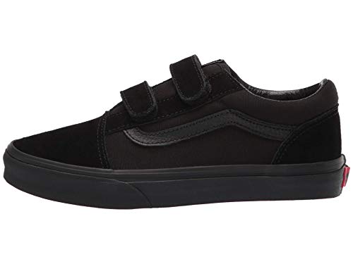 Vans Old Skool V Junior/Big Kids Shoes Sneakers Boys/Girls (Black/Black, 6, Numeric_6)