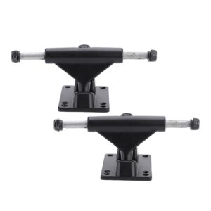 2pcs Skateboard Truck Independent Skateboard Aluminum Metal Alloy Skateboard Trucks 3.25inch Wheels(Black)