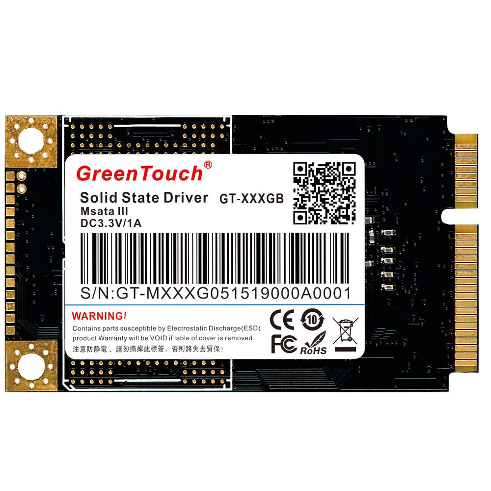 GreenTouch 256GB High Performance 3D TLC/MLC Nand Flash Internal Hard Drive Industrial Standard mSATA Interface SSD for PC