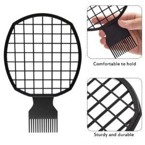 3 Pieces Twist Natural Hair Comb 2 in 1 Afro Twist Curl Comb for Men Women Barber Using (Black, Red, Blue)