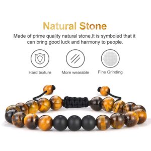 Teacher Gifts for Mens,Womens Bracelet Beads, Natural Black Lava Rock Stone Mens Anxiety Bracelets, Adjustable Aromatherapy Essential Oil Diffuser Healing Bracelet Male Teacher End of Year Gifts