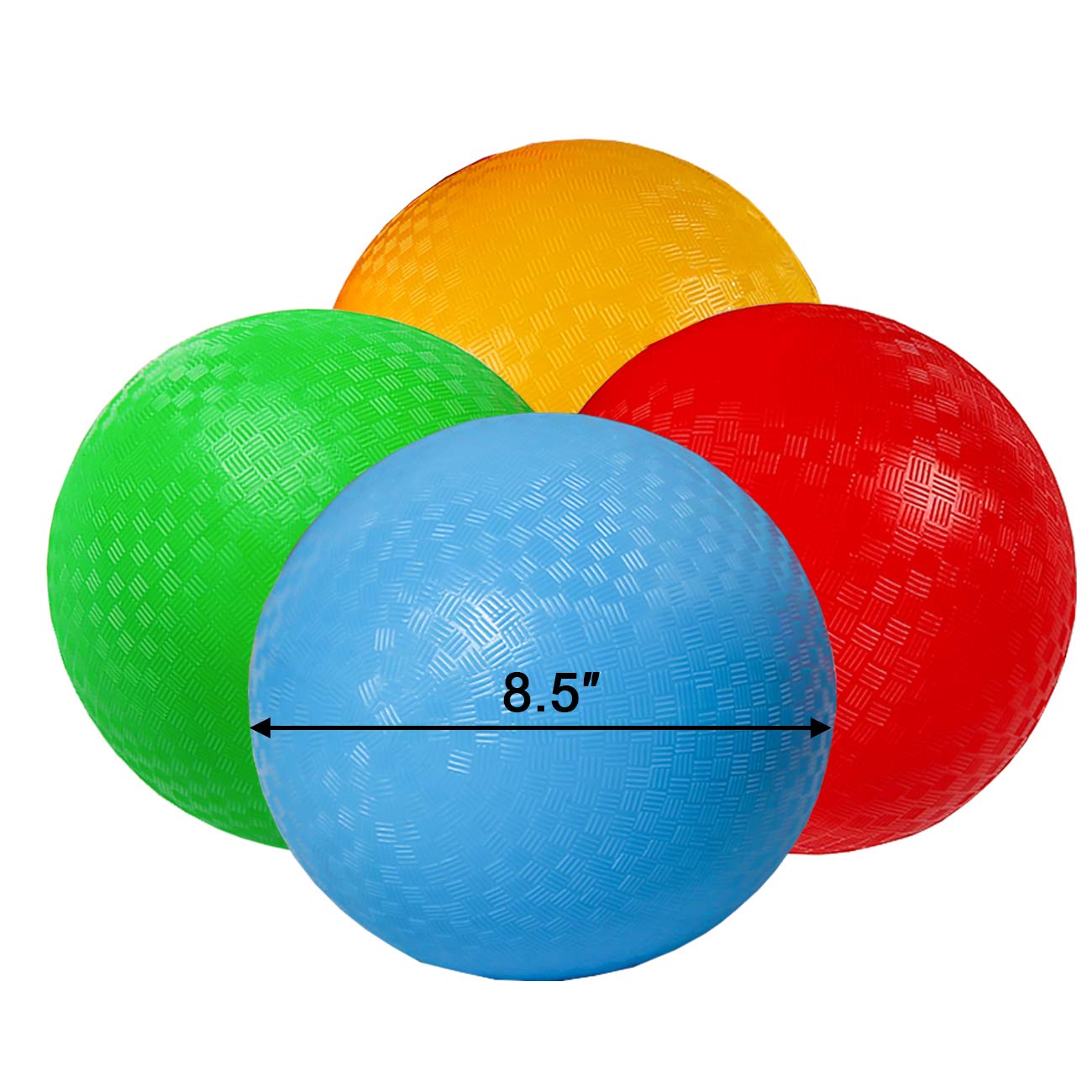 Ogrmar 6PCS 8.5 Inch Playground Balls Dodgeballs with 1 Hand Pump for Kids and Adults Dodge Ball, Kickball, Handball, Camps, Picnic and Schoolyard Games