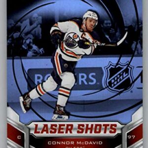 2019-20 Upper Deck MVP Laser Shots Red Hockey #S-5 Connor McDavid Edmonton Oilers Official NHL Trading Card From UD