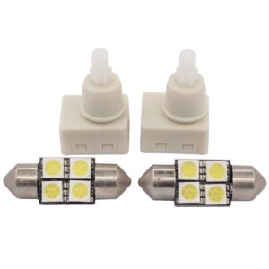 xtremeamazing pack of 2 white dome lamp switch interior light switch with 2pcs bulbs replace 924-798 34404-sda-a21 34404-sda-a22d3