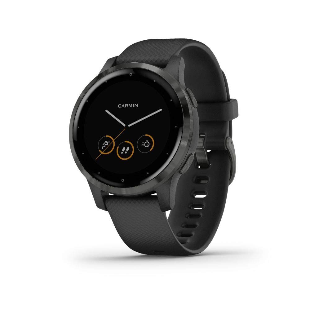 Garmin 010-02172-11 Vivoactive 4S, Smaller-Sized GPS Smartwatch, Features Music, Body Energy Monitoring, Animated Workouts, Pulse Ox Sensors And More, Black