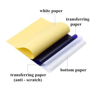 Yuelong 15PCS Stencil Transfer Paper 4 Layers Stencil Paper 8 1/2" x 11" Thermal Stencil Paper DIY Tattoo Tracing Paper for Transfer Machine Printer