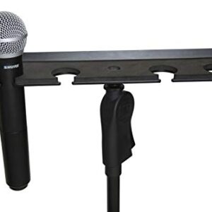 Gator Frameworks Multi Holder Stand Attachment Holdsup to (4) Microphones Wired or Wireless (GFW-MIC-4TRAY)