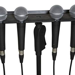 Gator Frameworks Multi Holder Stand Attachment Holdsup to (4) Microphones Wired or Wireless (GFW-MIC-4TRAY)