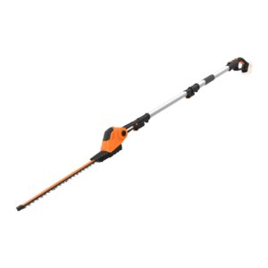 worx wg252.9 20 v 20" cordless hedge trimmer, reach up to 12 inch, extended pole, 180° rotation head, powershare – tool only