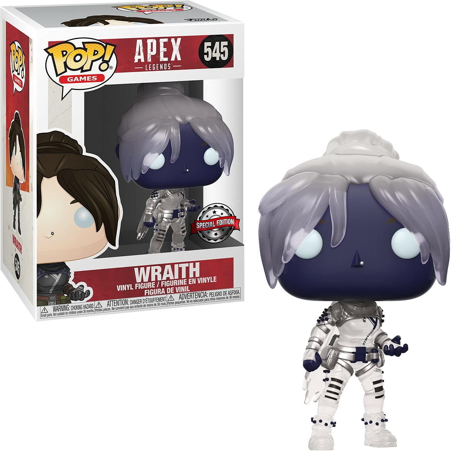 Funko Pop! Games: Apex Legends - Wraith (Translucent), Amazon Exclusive, Multicolor (46214)