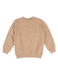 leveret kids & toddler boys girls long sleeve sweatshirt beige (size 4 years)